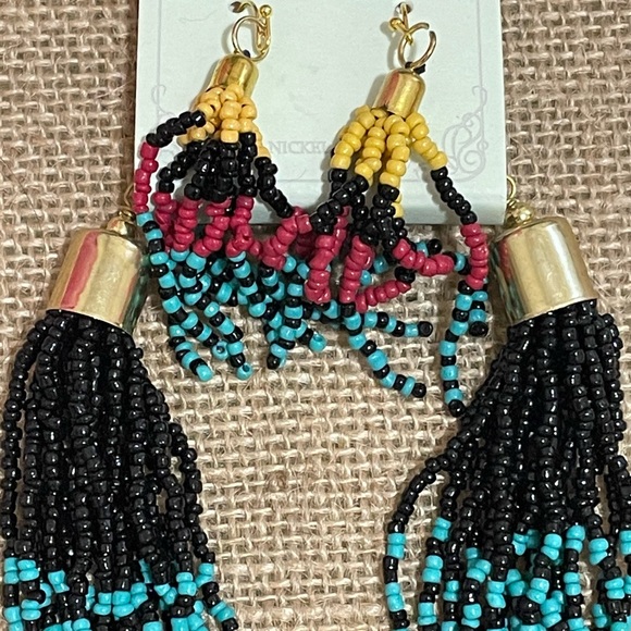 ❤️JUST IN! Boho Multicolor Beaded Necklace and Earring Set - Picture 3 of 3